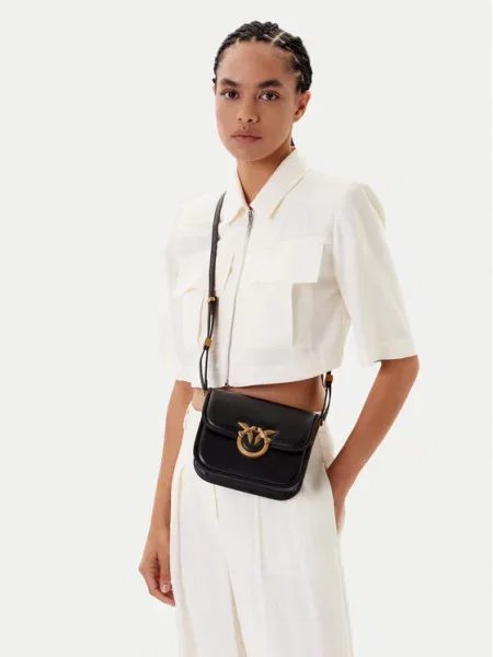 PINKO Torebka Love Box Bag Fl Mini czarny
