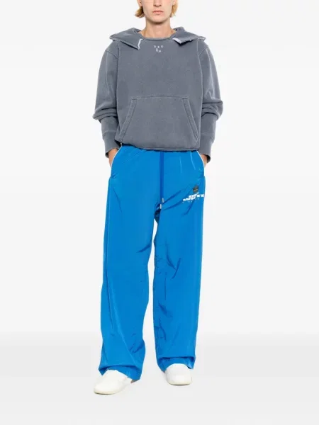 Pantaloni Off-white alergare cu autograf alb