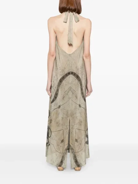 Rochie maxi Yangkehan cu imagine cu imprimeu abstract de costum