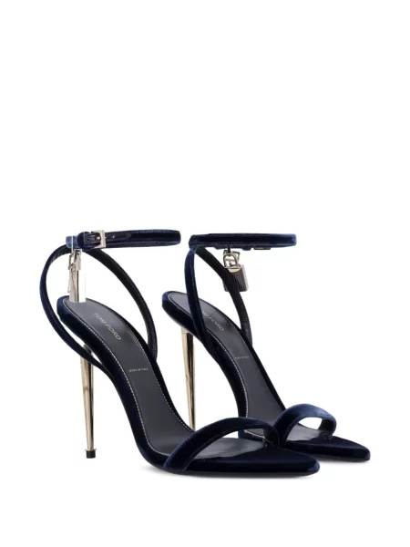 Sandale Tom Ford de catifea albastru