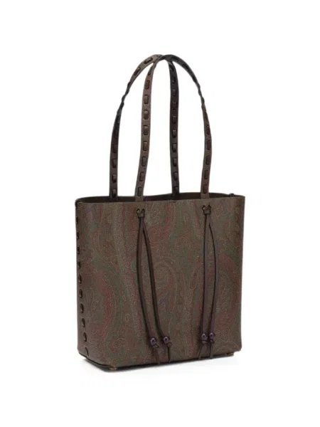 Geantă Etro cu imagine cu model paisley maro