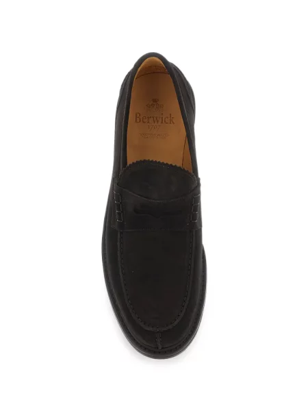 Pantofi loafer Berwick Shoes din piele de căprioară maro