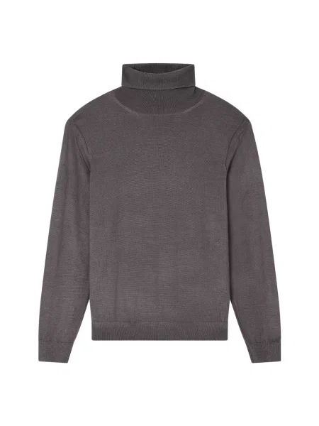 Golf sweter z golfem Armani Exchange wełniany szary