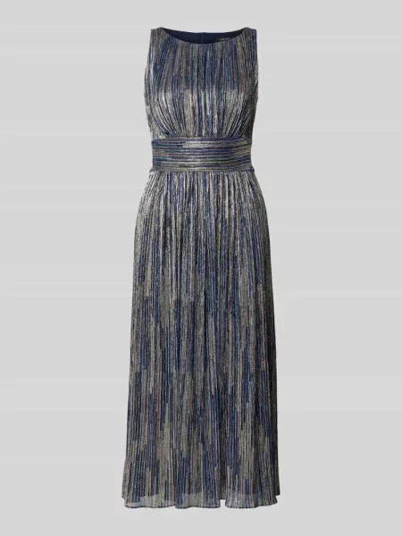 Sukienka koktajlowa z okrągłym dekoltem Swing niebieska