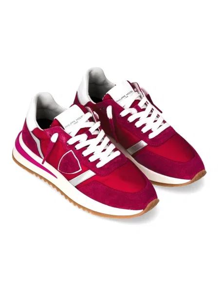 Buty do biegania Philippe Model zamszowe do biegania czerwone