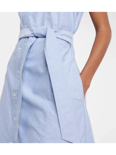 Oblekové košeľové šaty Polo Ralph Lauren modrá