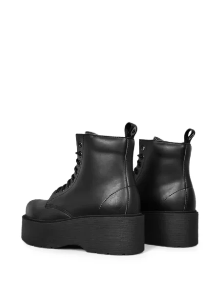 Botine Altercore cu șireturi cu platformă din dantelă negru