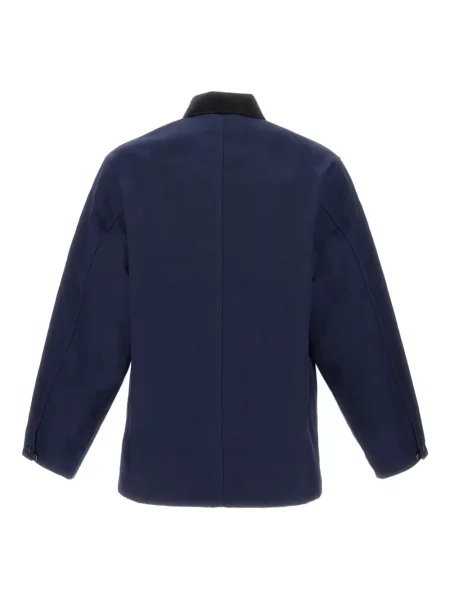 Gulerat geacă Carhartt Wip de catifea cord albastru