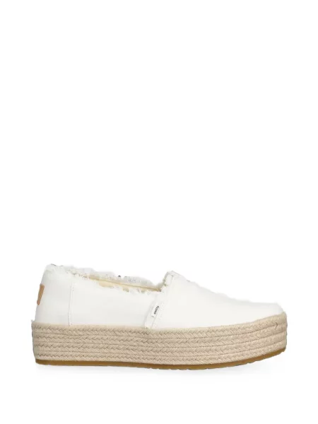 Espadrile Toms cu platformă alb
