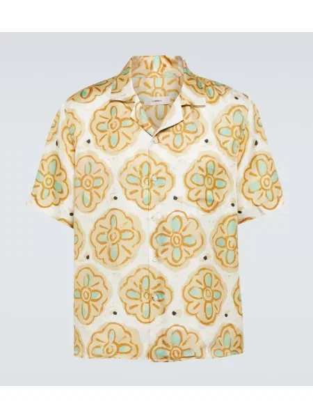 Cămașă Commas de mătase cu imagine