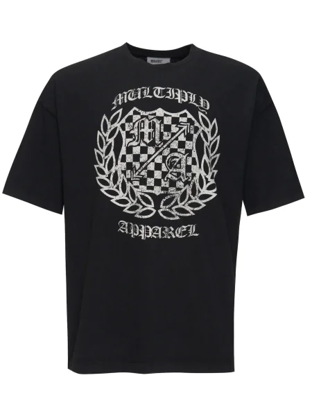 Multiply Apparel Tricou negru alb