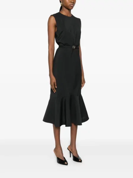 Rochie Fendi de lână de costum negru