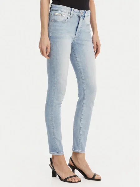Calvin Klein Jeans Jeansy Błękitny Skinny Fit niebieskie
