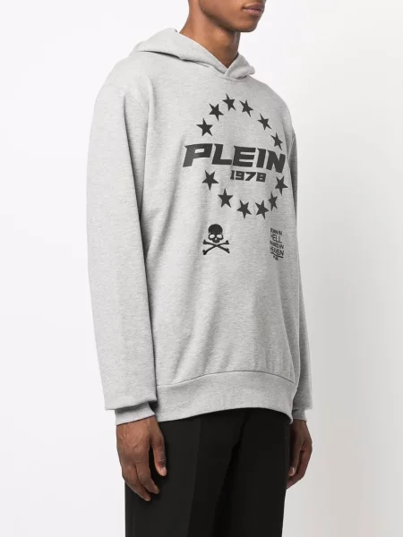 Svetr Philipp Plein s potiskem šedý