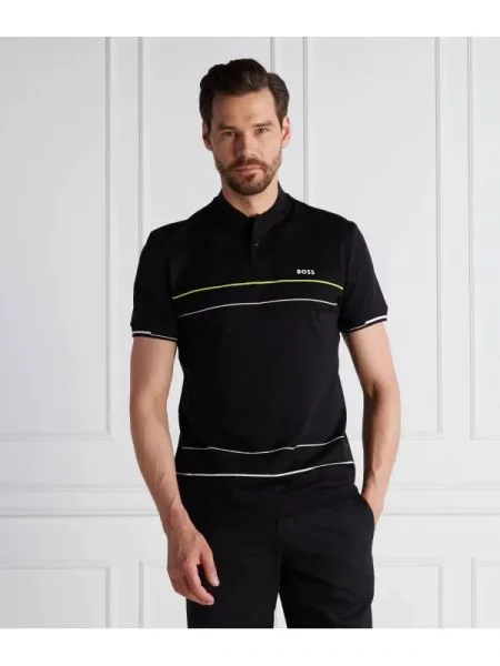 BOSS GREEN Polo Pariq negru