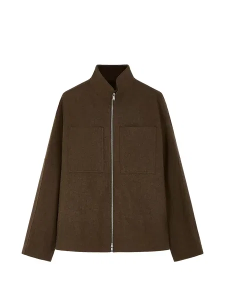 Geacă Jil Sander din fetru maro