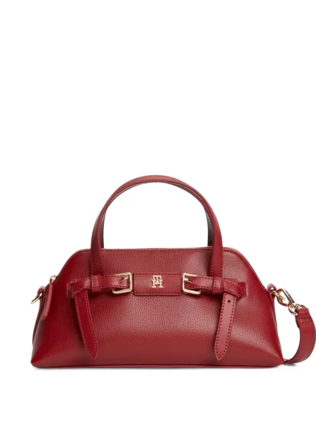 Csatos shopper táska Tommy Hilfiger piros