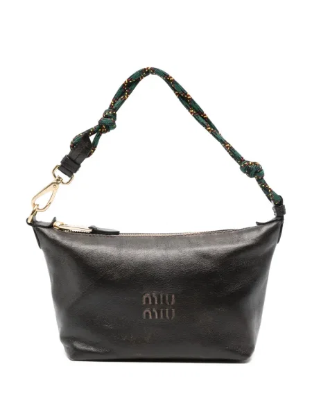 Geanta de piele Miu Miu din piele maro