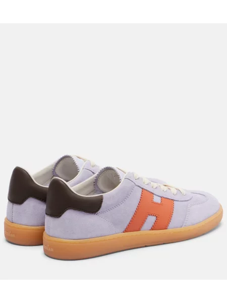 Sneakerși Hogan din piele de căprioară violet