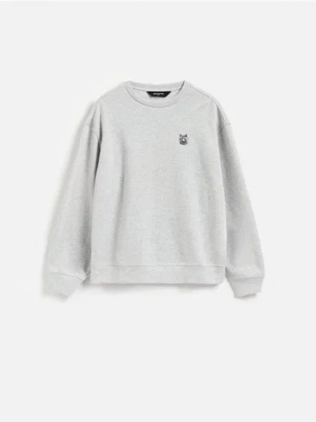 Hanorac sport Reserved cu broderie gri