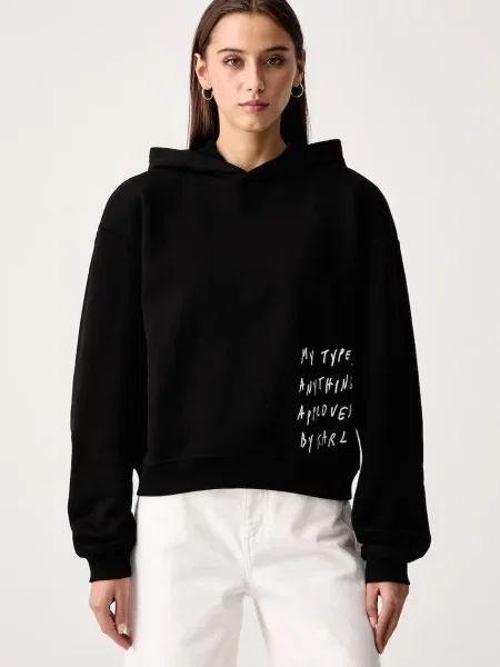 Karl Lagerfeld Jeans hanorac pentru femei din x Pietro Terzini negru