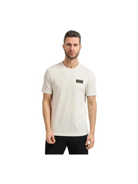 Emporio Armani T-Shirt Écru biała