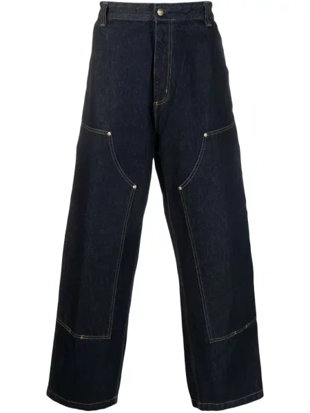 Szerokie jeansy Carhartt Wip niebieskie