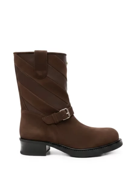 Botine Valentino Garavani cu cataramă maro