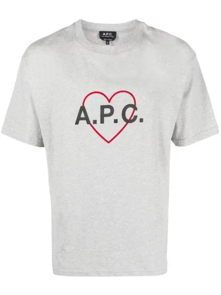 Tricou A.p.c. cu motiv cu inimi gri