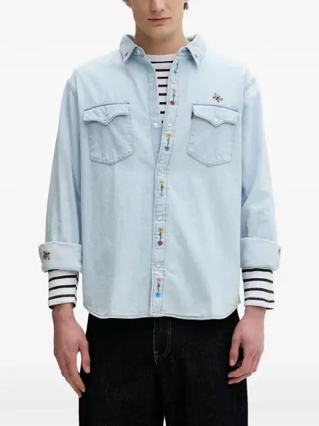 Cămașă de blugi Levi's® cu model floral albastru