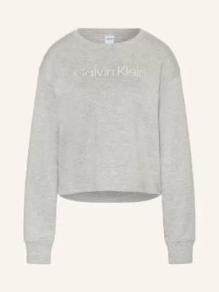 Calvin Klein Pohodlná Domácí Mikina Modern Terry šedá