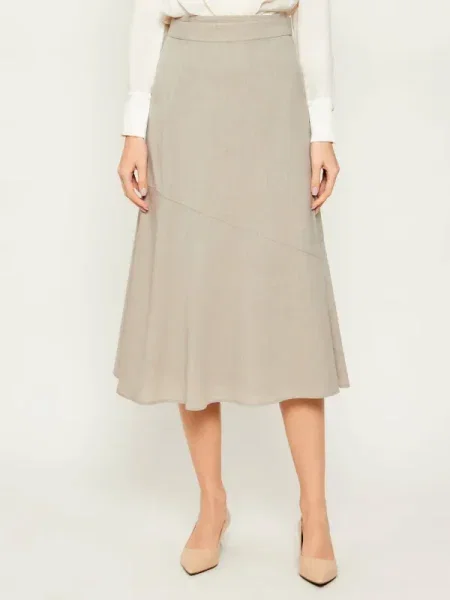 BOSS BLACK De lână fustă Vuleran negru