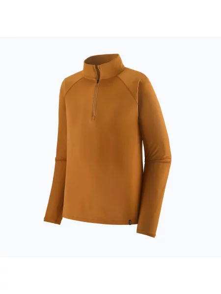 Termo mikina Patagonia Capilene Midweight Neck cinnamon brown hnědá