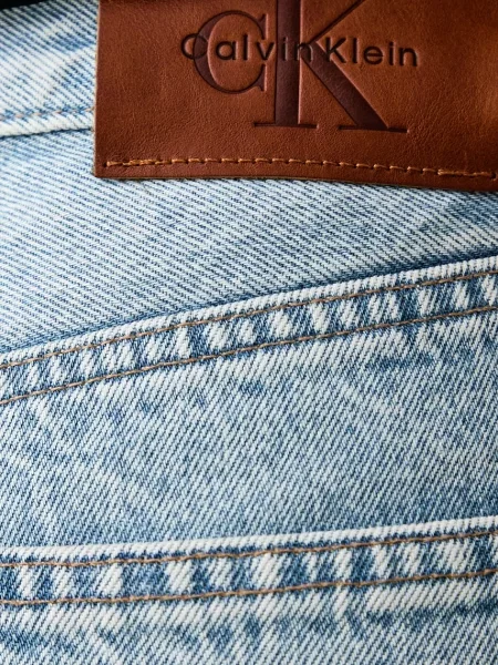 Calvin Klein Jeans Jeansy Straight Signature Straight blau niebieskie