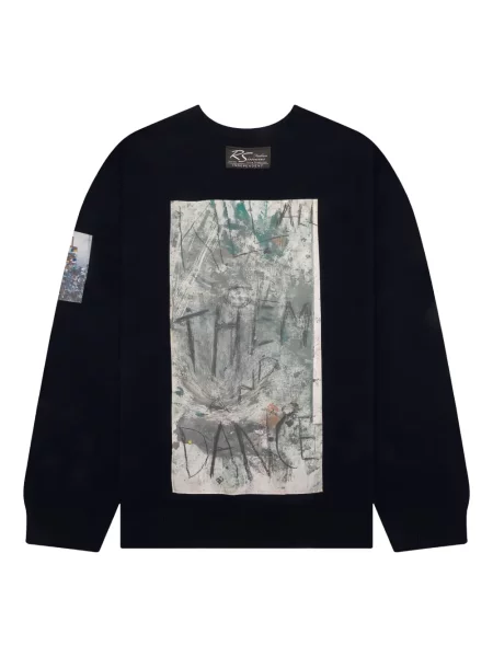 Pulover Raf Simons cu imagine albastru