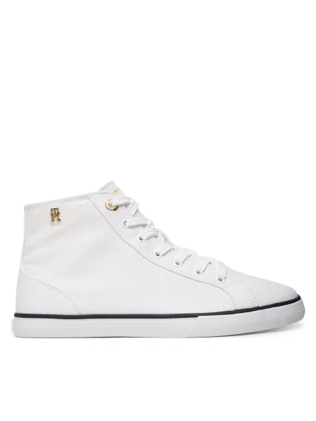 Plátenky Tommy Hilfiger Th Chic Low Profile Mid Cut biela