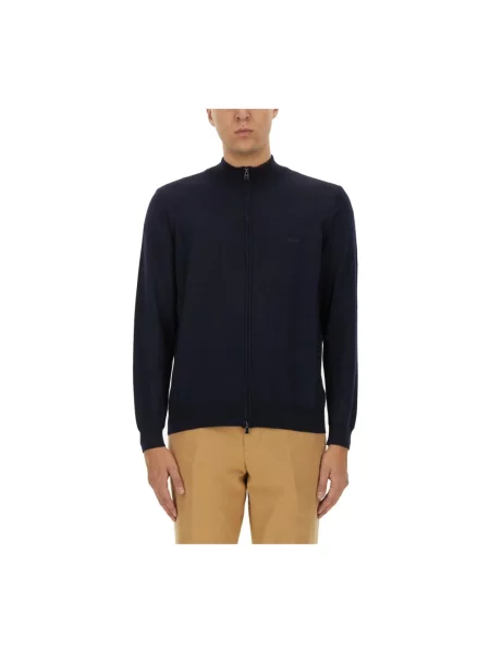 Kardigan Hugo wełniany niebieski