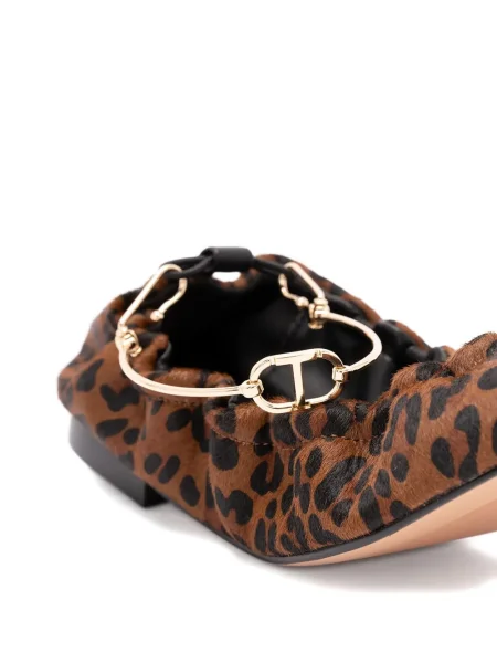 Balerini Twinset cu imagine cu model leopard maro