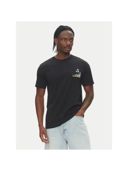 Quiksilver Majica Palm Lines Ss črna