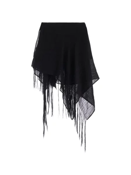 Fusta mini Yohji Yamamoto cu franjuri negru