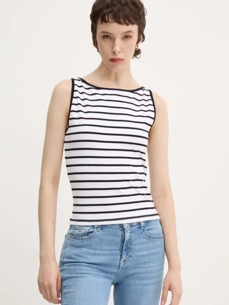 Top Abercrombie & Fitch bílý