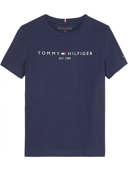 TOMMY HILFIGER Majica nočno modra / svetlo rdeča bela