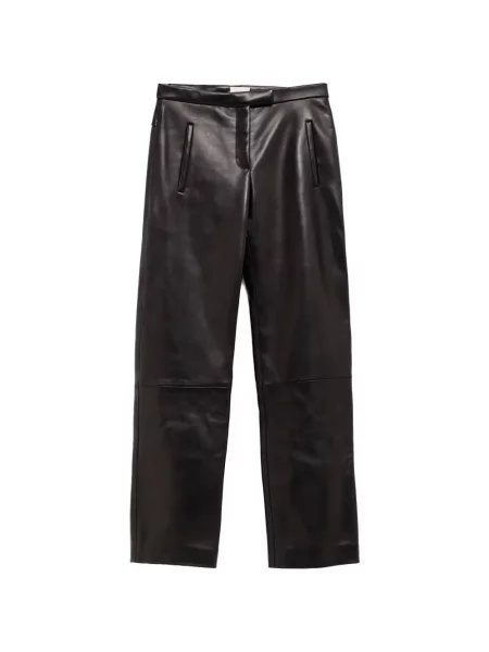 Pantaloni Khaite din piele negru