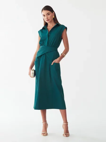 Willa Rochie tip bluză Vaeda cyan