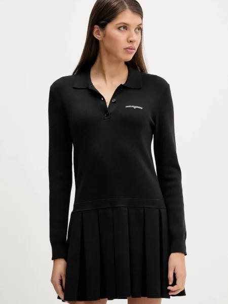 Tommy Jeans sukienka mini rozkloszowana czarny