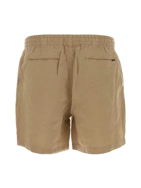 Lniane bermudy Polo Ralph Lauren beżowe