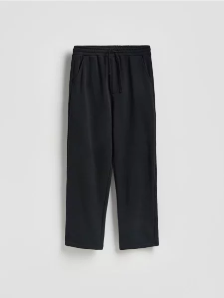 Reserved Spodnie loose straight czarny