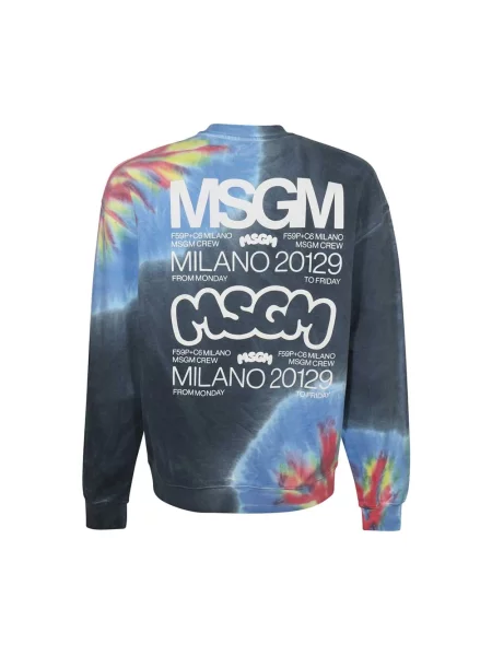 Bluza Msgm z nadrukiem niebieska