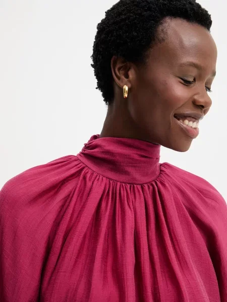 Блузка Answear.LAB однотонна бордовий