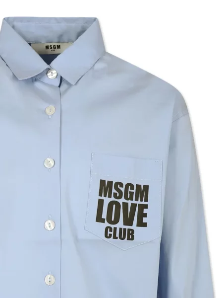 Koszula dziecięca Msgm niebieska